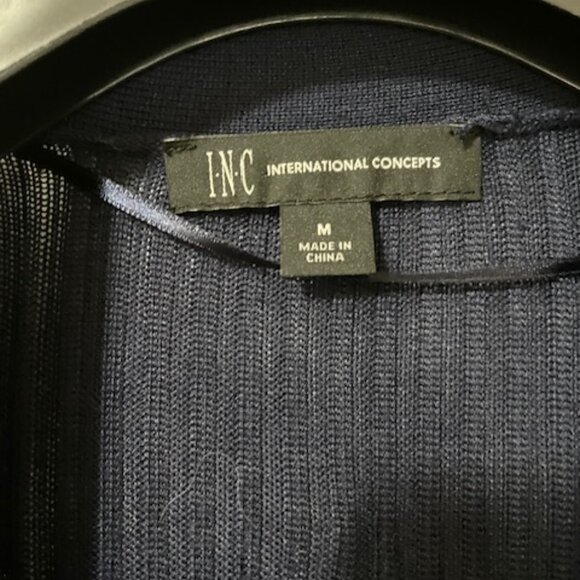 Fabulous Spring or Fall Sweater! Calf Length Navy Blue - Picture 3 of 7